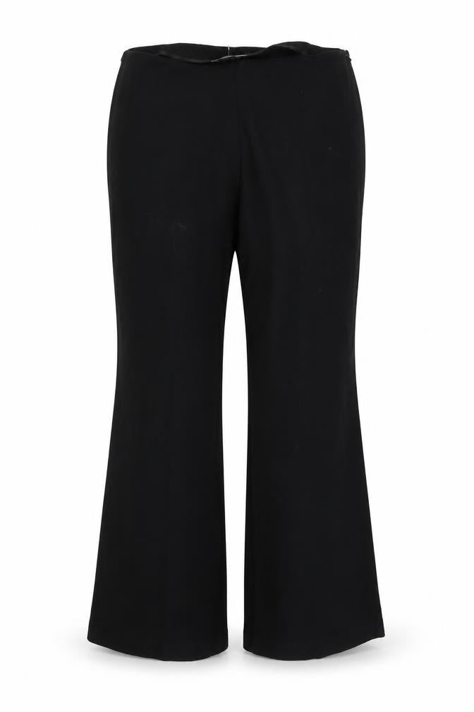 Front view of Marks & Spencer women’s black trousers, size UK 16, 30-inch leg