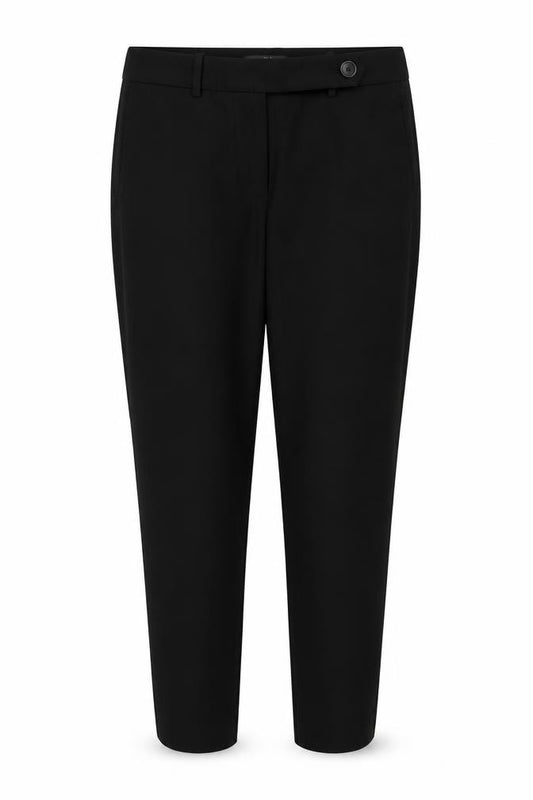 Front view of Next women’s black trousers, size UK 10, 24-inch leg