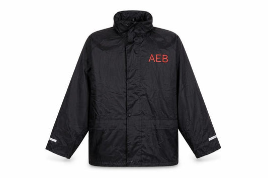 Front view of Result men’s black jacket coat, size S