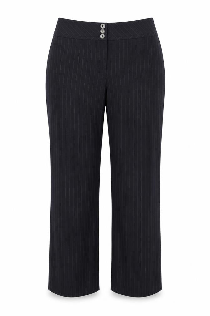 Debenhams Womens Grey Striped  Trousers  Size 16 L27 in