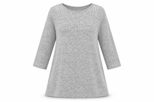 Front view of Tu women’s grey a-line, size UK 12