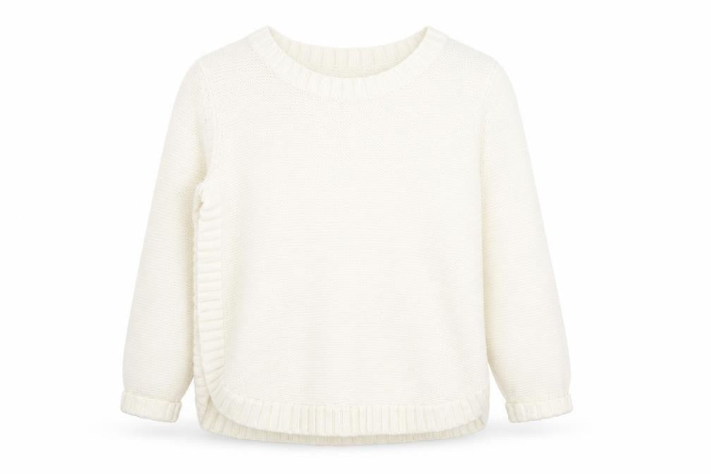 Front view of Preworn women’s white jumper, size XS