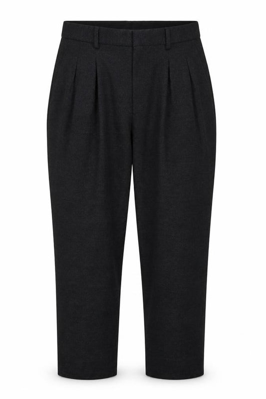 Front view of ASOS women’s grey trousers, size UK 12, 30-inch leg