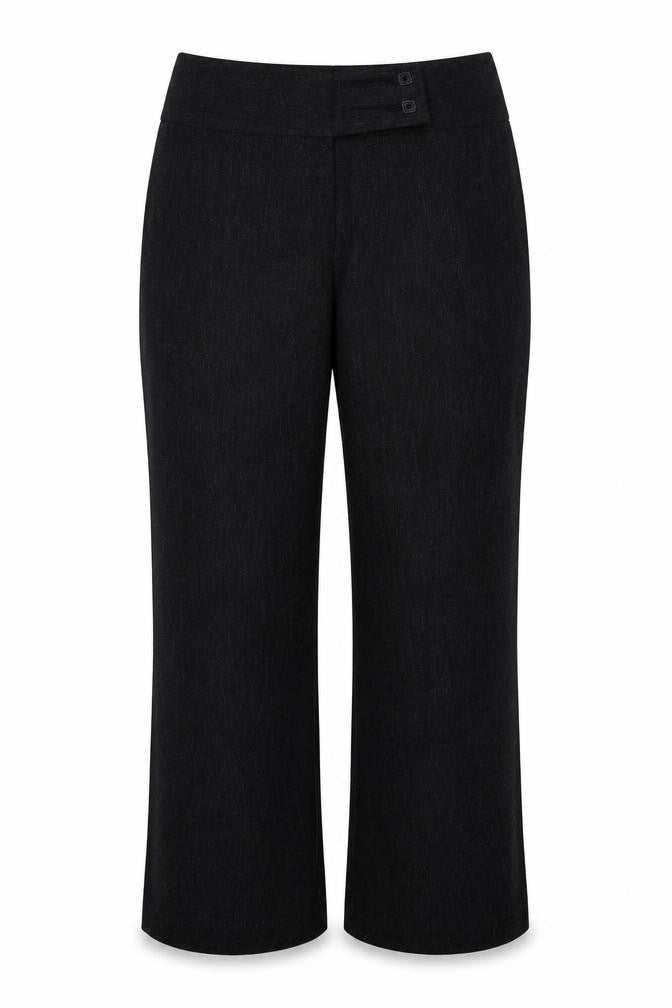 Front view of Marks & Spencer women’s grey trousers, size UK 16, 29-inch leg