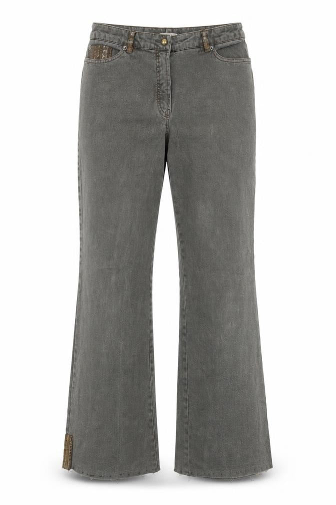 Frank Eden Womens Green   Bootcut Jeans Size 34 in L29 in