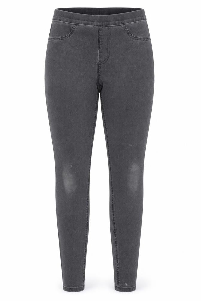 Front view of Marks & Spencer women’s grey denim jegging jeans, size UK 10, 28-inch leg