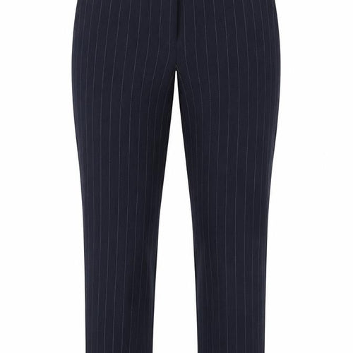 M&S Womens Blue Striped  Trousers  Size 10 L28 in