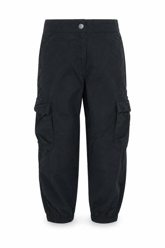 Front view of Next girls’ black jogger trousers, size 9, months