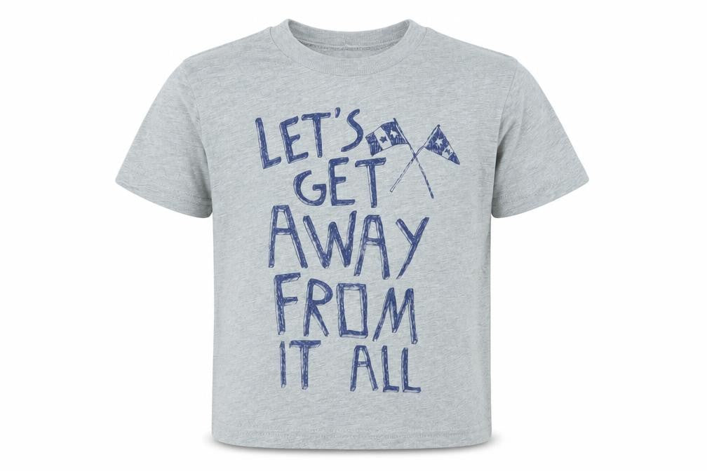 Front view of United Colors of Benetton boys’ grey basic t-shirt, size 3-4, years