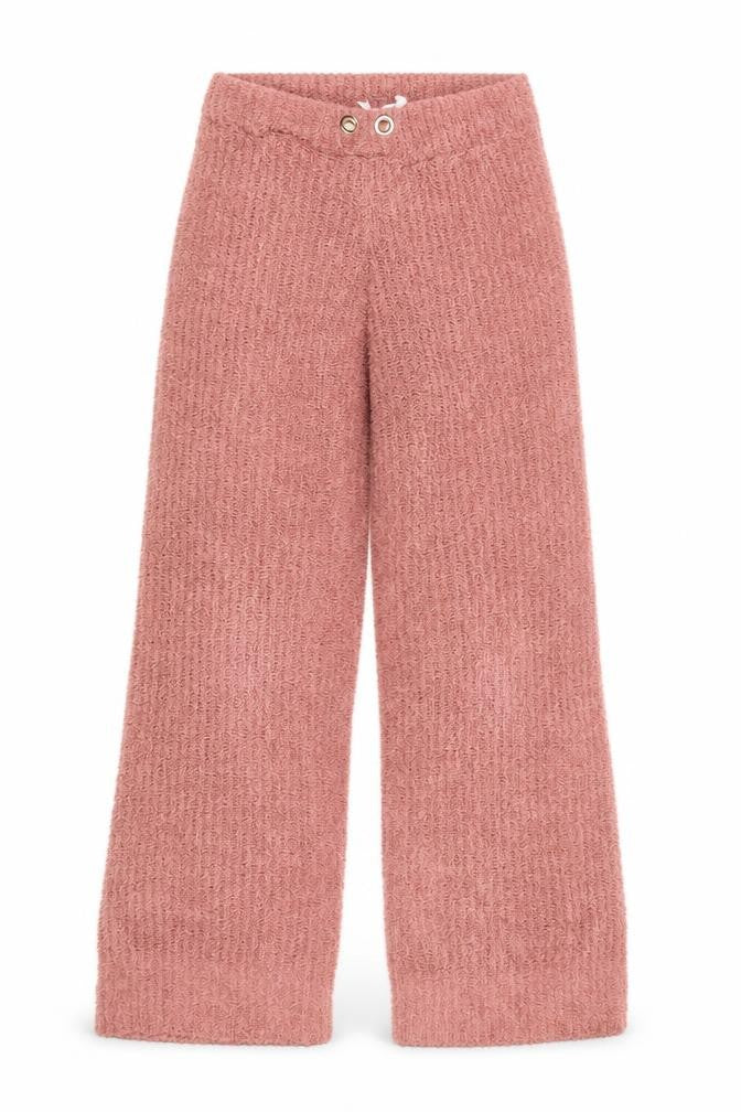 Front view of SPLASH women’s pink jogger trousers, size S, 28-inch leg