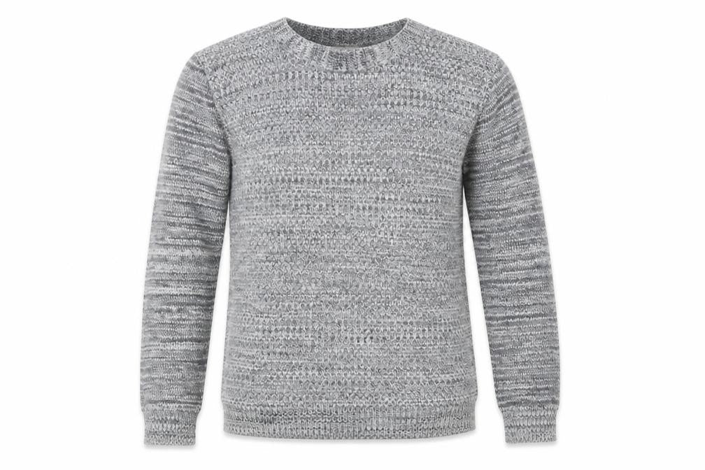 Front view of River Island men’s grey jumper, size M