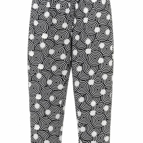 Preworn Womens Black Geometric  Trousers  Size S L30 in