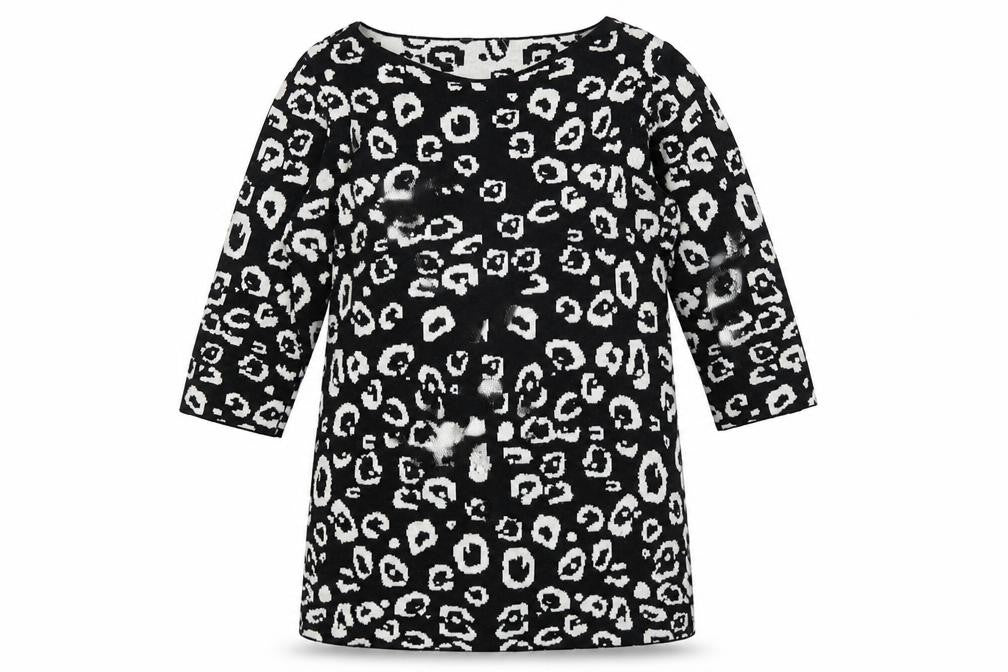 Front view of George women’s multicoloured animal print jumper, size UK 12