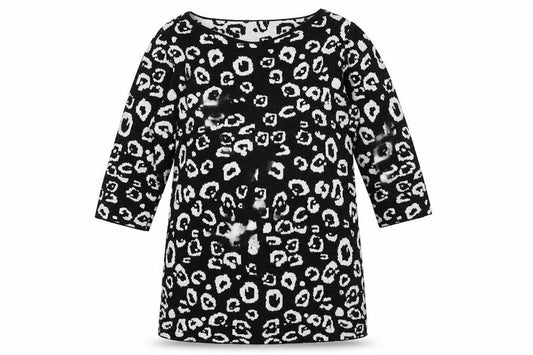Front view of George women’s multicoloured animal print jumper, size UK 12