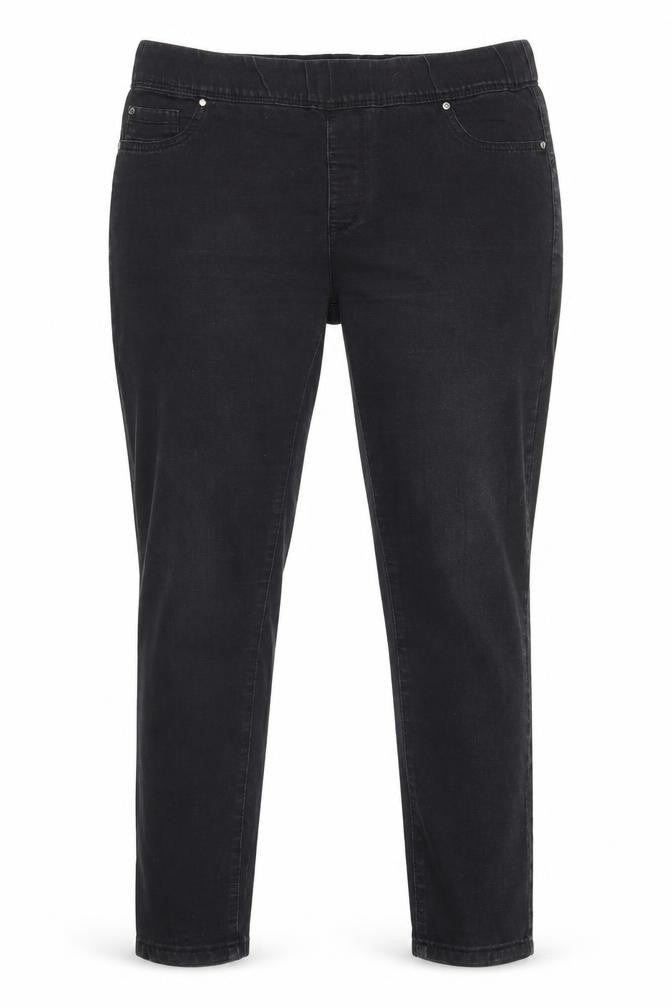 Denim & Co. Womens Black  Denim Straight Jeans Size 14 L24 in