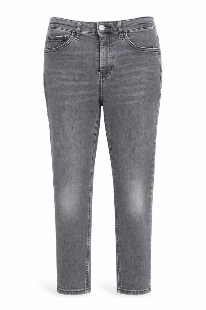 Topshop Womens Grey   Straight Jeans Size S L22 in