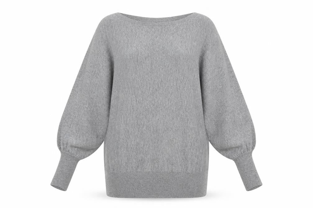 Front view of Voulez-Vous women’s grey knit jumper, size M