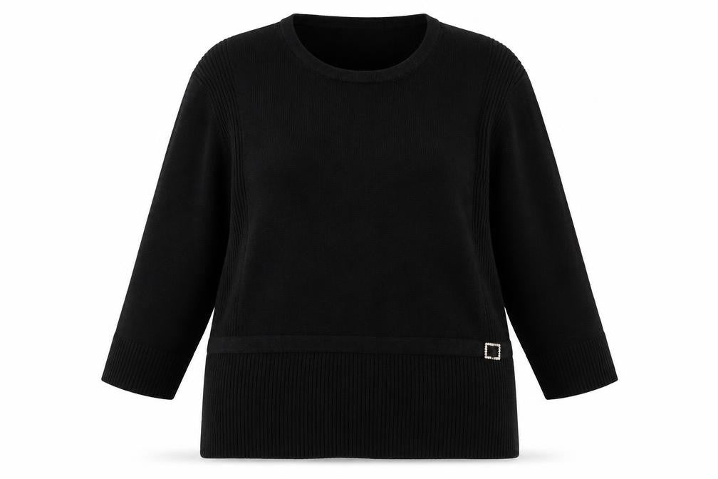 Front view of Paramour women’s black knit jumper, size XL
