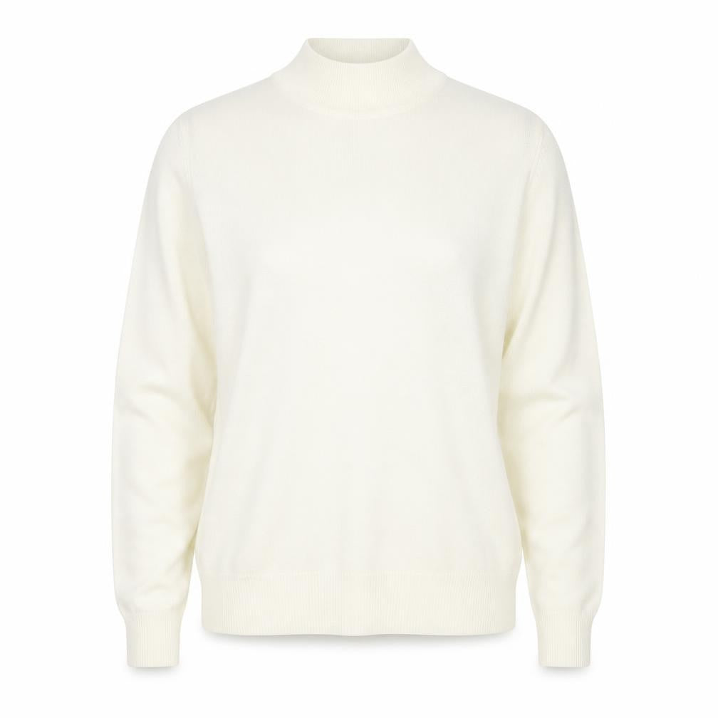 Front view of St Michael women’s white knit jumper, size UK 10