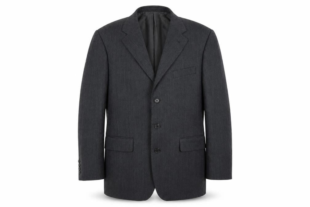 Front view of Woven men’s grey jacket suit jacket, size 40