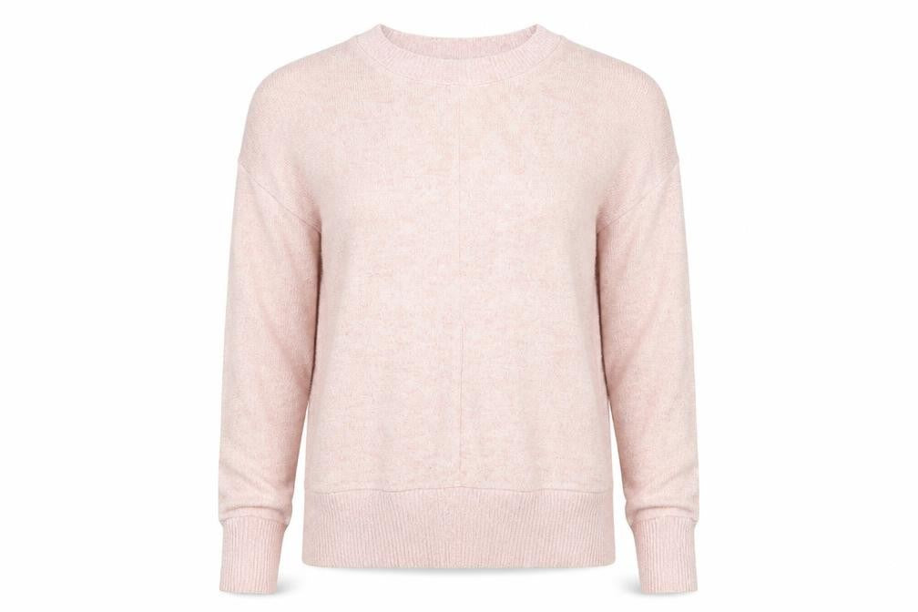 Front view of Next women’s pink jumper, size UK 12