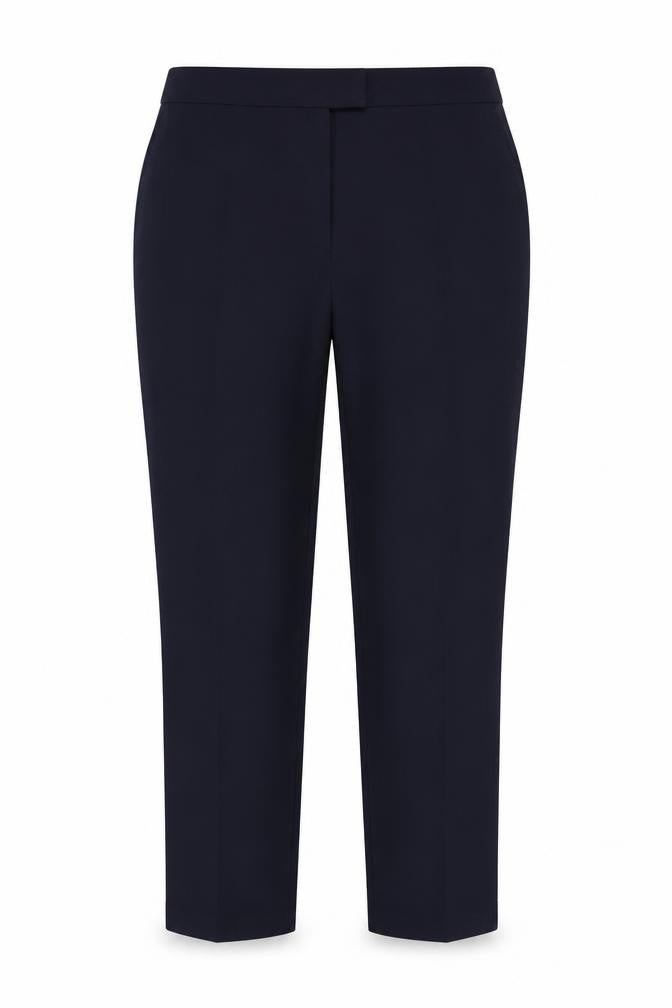 Front view of F&F women’s blue trousers, size UK 14, 25-inch leg