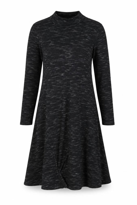 Front view of Primark women’s black geometric fit & flare, size UK 8