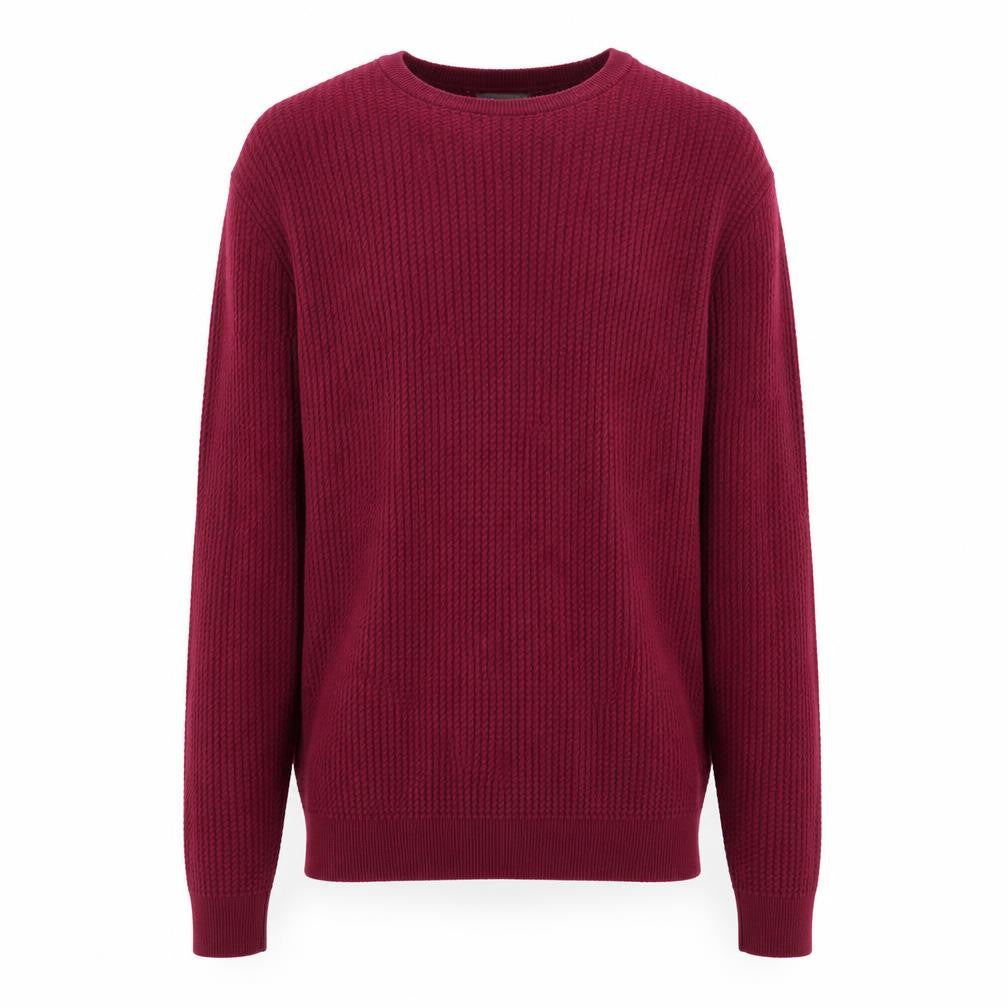 Front view of Marks & Spencer men’s red jumper, size L