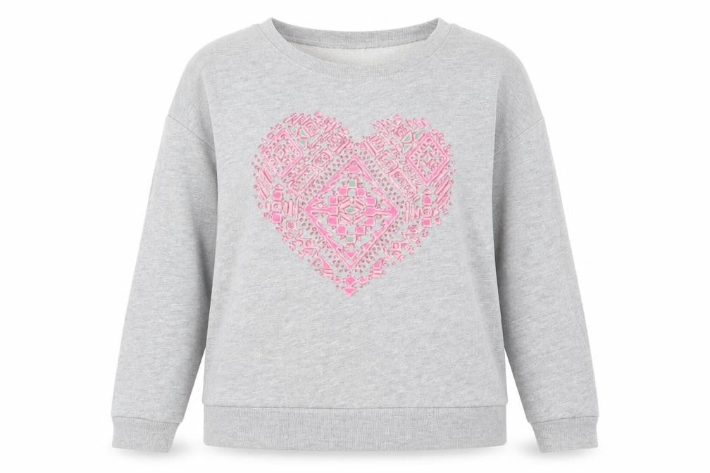 Front view of New Look women’s grey jumper, size UK 12