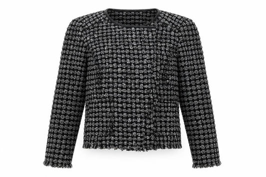 Front view of Next women’s black jacket blazer, size UK 8