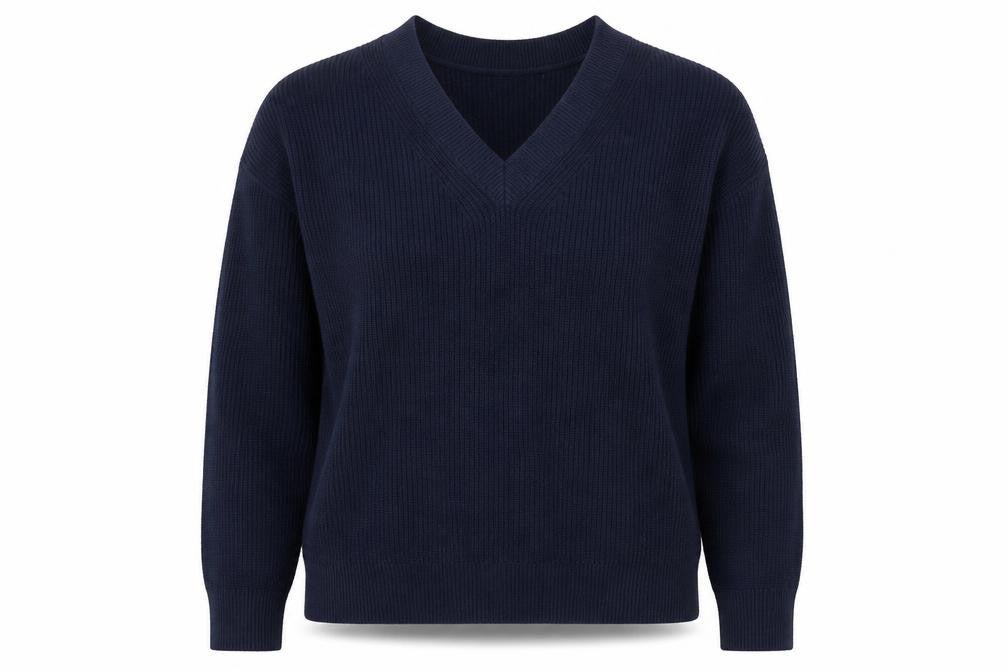 Front view of Marks & Spencer women’s blue jumper, size M