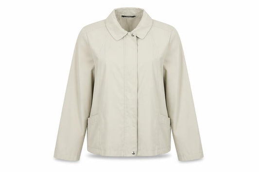 Front view of Bonmarché women’s beige jacket coat, size L