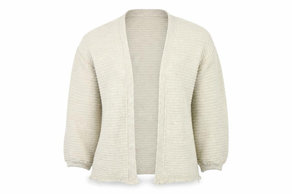 Front view of Primark women’s beige cardigan jumper, size S