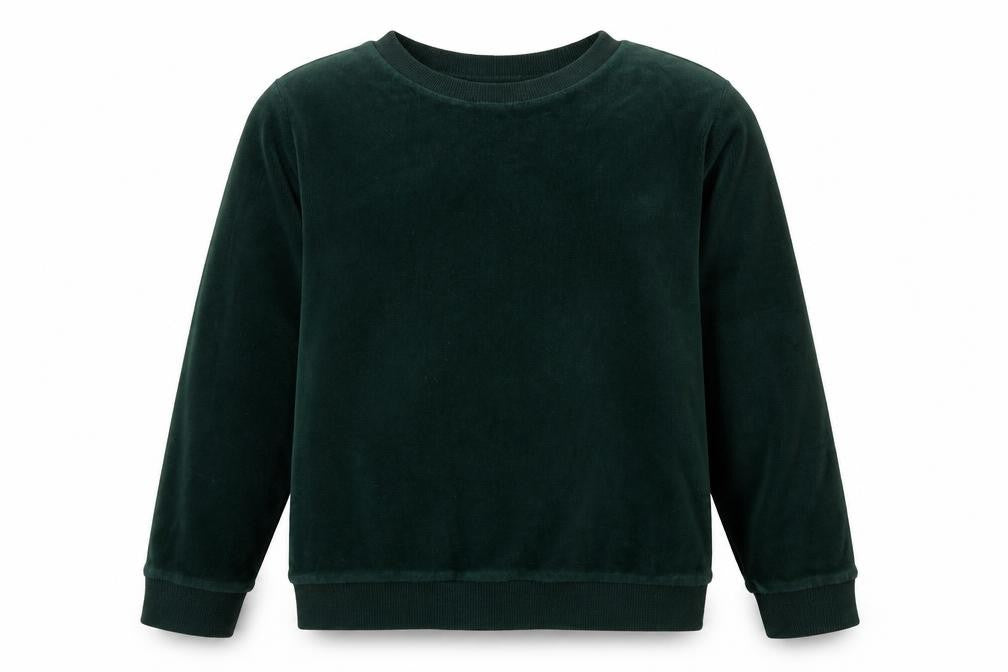 Front view of Cooperative boys’ green jumper, size S