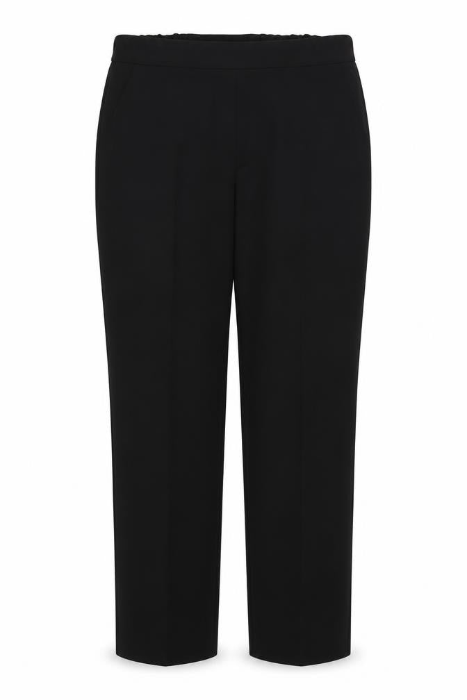 Front view of Marks & Spencer women’s black trousers, size UK 14, 26-inch leg