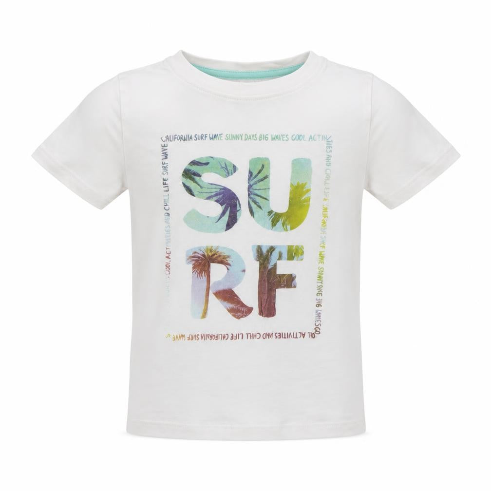 Front view of H&M girls’ white basic t-shirt, size 3-4, years