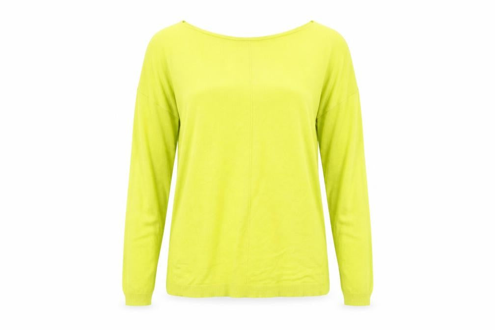 Front view of Atmosphere women’s yellow jumper, size UK 10