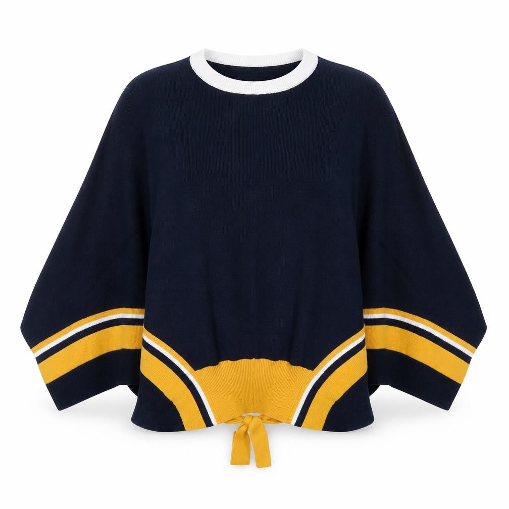 Front view of Urban Revivo women’s blue jumper, size UK 8