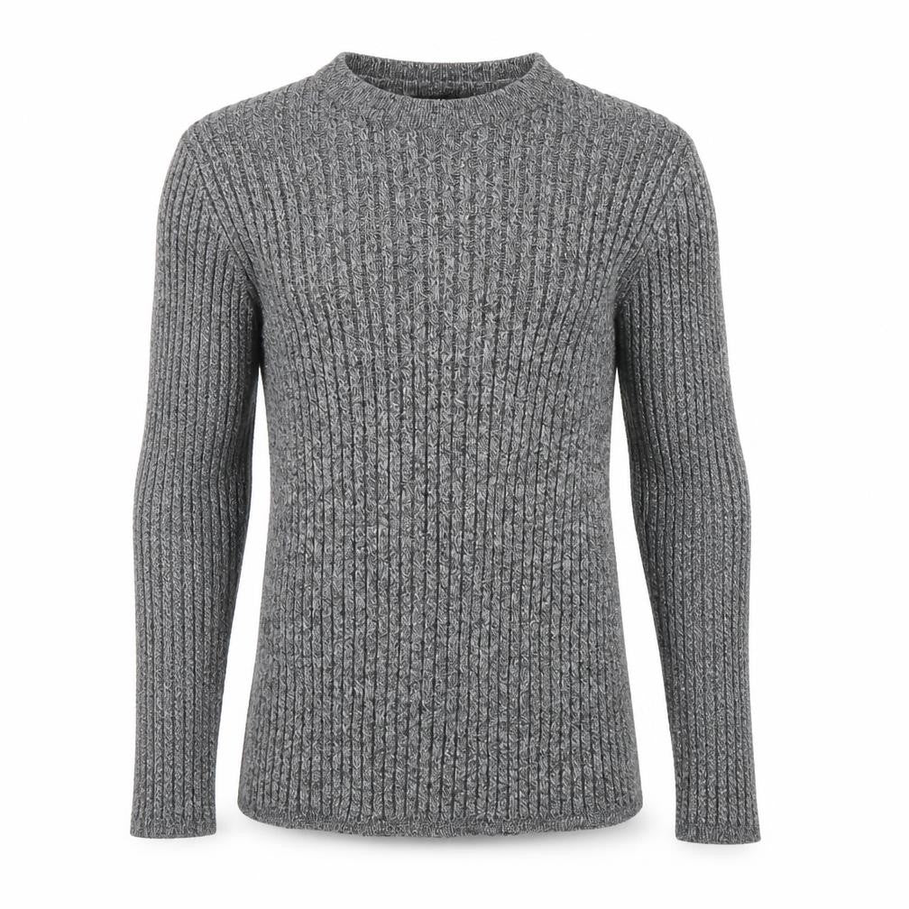 Front view of Cedarwood State men’s grey jumper, size S
