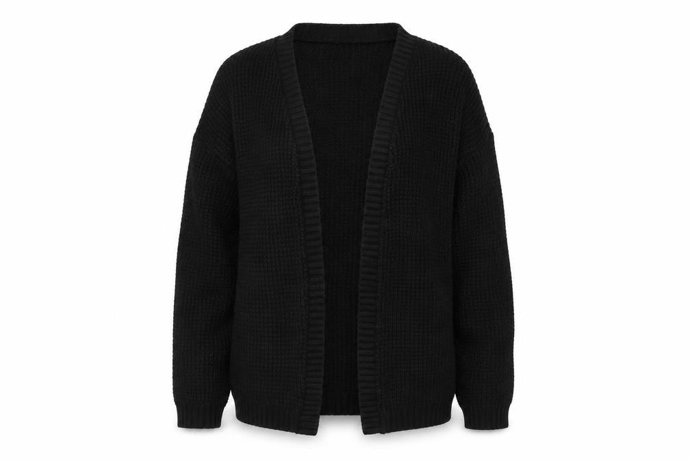 Front view of Boohoo women’s black jacket, size S