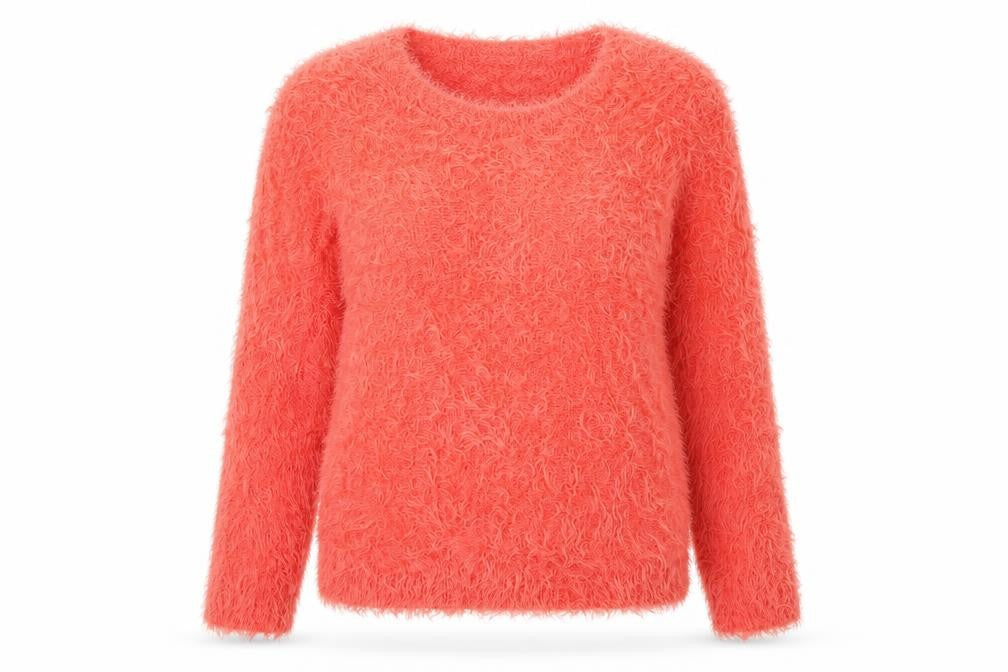 Front view of Preworn women’s orange jumper, size XS