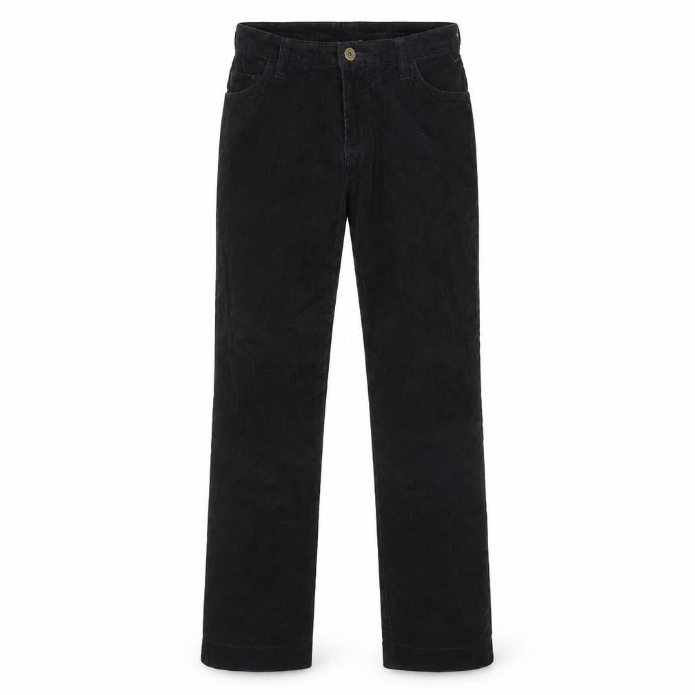 Front view of Preworn women’s black trousers, size UK 8, 28-inch leg