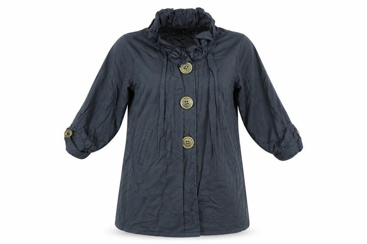Layers Womens Blue Overcoat Coat Size S