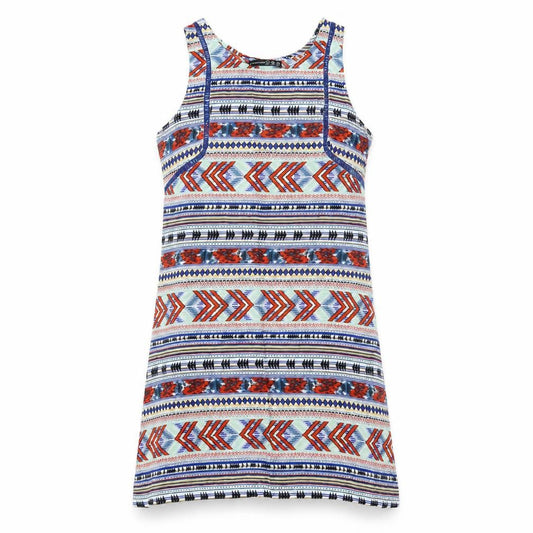 Front view of Primark women’s multicoloured geometric shift, size UK 8
