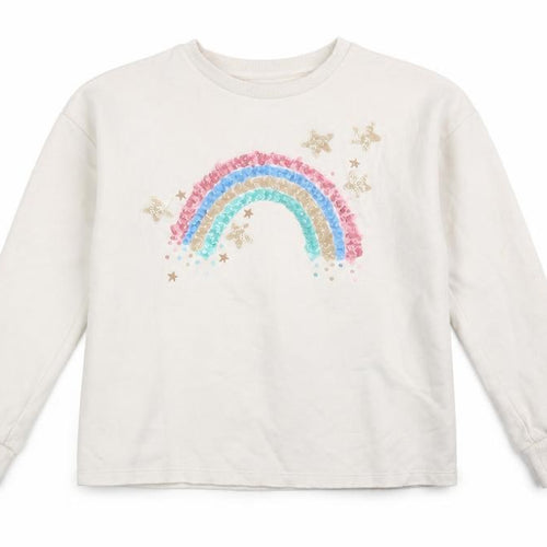 Florence and Fred Girls Ivory   Pullover Sweatshirt Size 10-11 Years