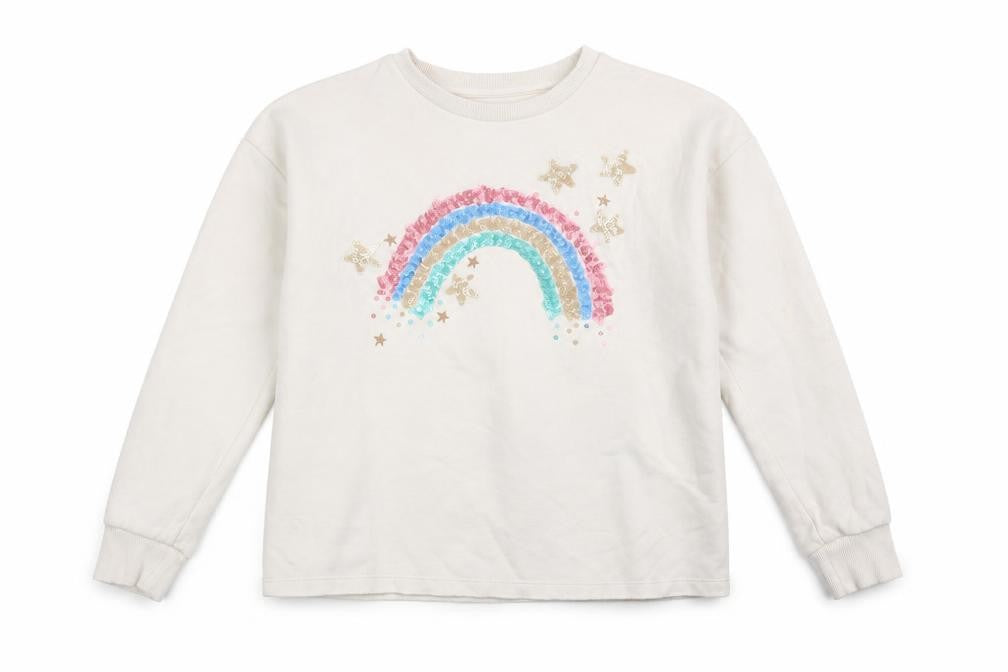 Florence and Fred Girls Ivory   Pullover Sweatshirt Size 10-11 Years