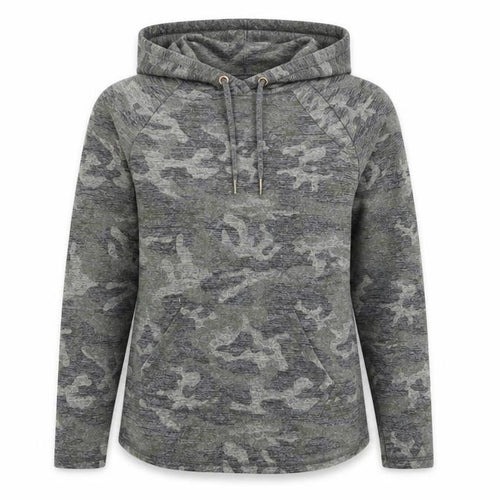 Florence and Fred Womens Green Camouflage  Pullover Hoodie Size 6