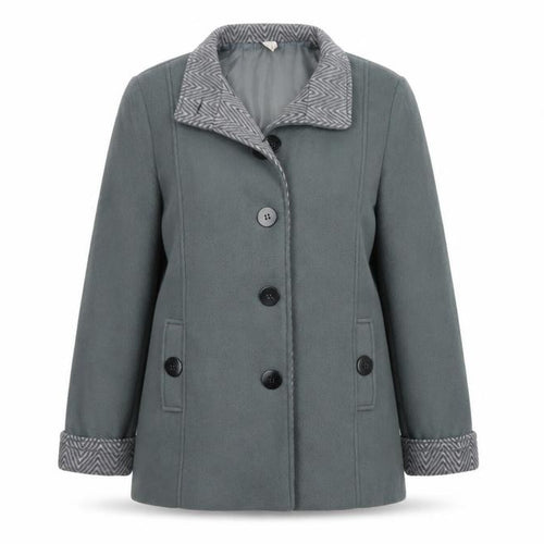 ANNE DDE LANCAY Womens Green   Overcoat Coat Size L