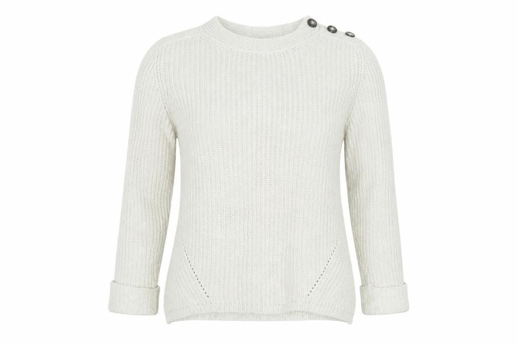 Front view of Next women’s grey jumper, size UK 12