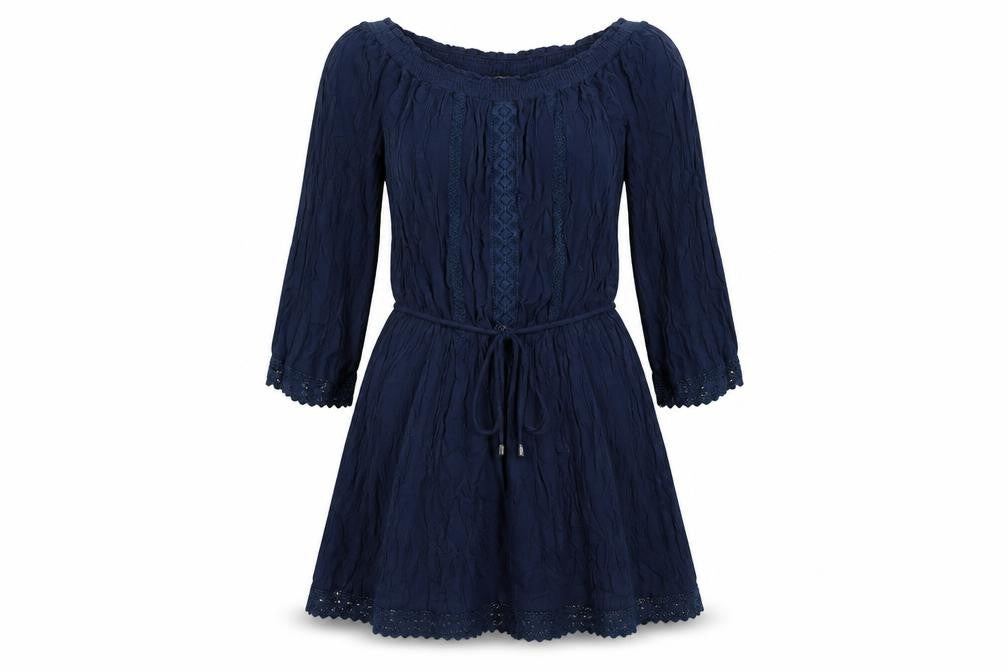 Front view of Atmosphere women’s blue a-line, size UK 12